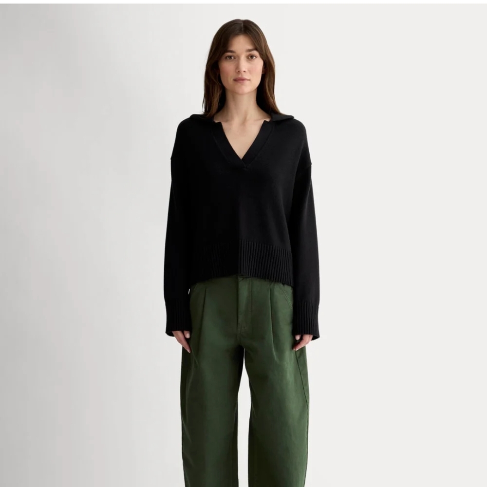 Black V-Neck Sweater